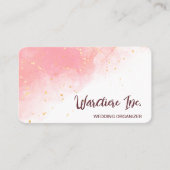 Roze Modern Wedding Organizer Visitekaartje (Voorkant)