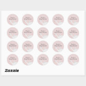 Roze Modern Whimsical Princess Swan Baby shower Ronde Sticker (Vel)