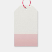 Roze Modern Wildflower Baby shower Dank u Cadeaulabel (Achterkant)