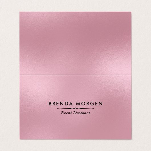 Roze moderne achtergrond visitekaartje (Buitenkant ongevouwen)