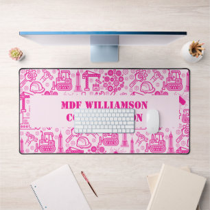 roze moderne Architectural Blueprint Engineer Bureaumat