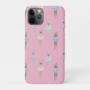 Roze moderne artistieke zwemmers Case-Mate iPhone case