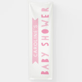 Roze moderne Baby shower banner (Verticaal)