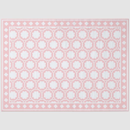 Roze Moderne Been Intarsia Decoupage Papier (Voorkant)