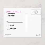 roze moderne Birch Briefkaart (Achterkant)