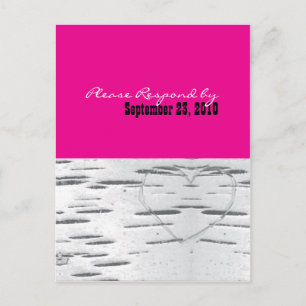 roze moderne Birch Briefkaart