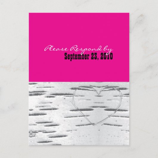 roze moderne Birch Briefkaart (Voorkant)