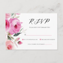Roze Moderne Bloem Bat Mitzvah RSVP