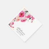 Roze Moderne Bloem Bat Mitzvah Servet (Hoek)