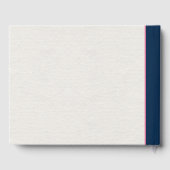 Roze moderne bloemen rand ambachtelijke papier tex gastenboek (Achterkant)