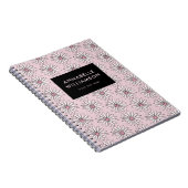 Roze moderne bloemendaaisy notitieboek (Rechterzijde)