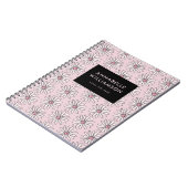 Roze moderne bloemendaaisy notitieboek (Linkerzijde)