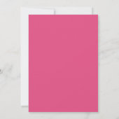 Roze Moderne Bloemige Bat Mitzvah Uitnodiging (Achterkant)