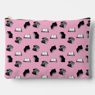 Roze moderne boekenliefhebber boekpatroon etui