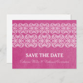 Roze Moderne Boheman Save the Date Briefkaart (Voorkant / Achterkant)