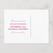 Roze Moderne Boheman Save the Date Briefkaart (Achterkant)