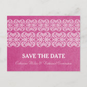 Roze Moderne Boheman Save the Date Briefkaart (Voorkant)