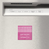Roze Moderne Bohemen sparen de Magnet van de Datum (Insitu (Vaatwasser))