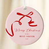 Roze moderne boog keramisch ornament