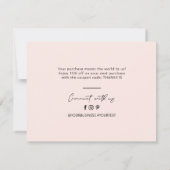 Roze | Moderne briefing voor zakelijk dank Bedankkaart (Achterkant)