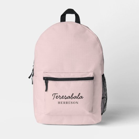 Roze moderne bruidsmeisje script ontwerp bedrukte rugzak (Voorkant)