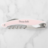 Roze moderne bruidsmeisje script ontwerp kurkentrekker (Achterkant)