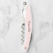 Roze moderne bruidsmeisje script ontwerp kurkentrekker (Voorkant)