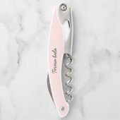 Roze moderne bruidsmeisje script ontwerp kurkentrekker (Achterkant)
