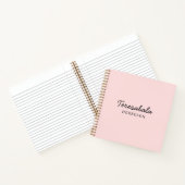 Roze moderne bruidsmeisje script ontwerp notitieboek (Binnen)