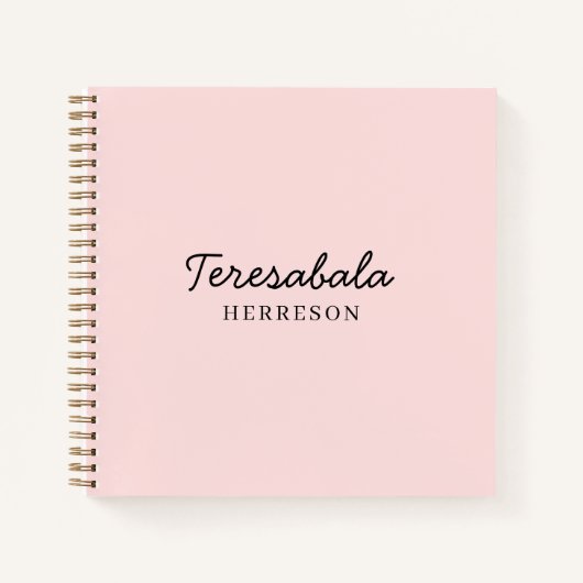 Roze moderne bruidsmeisje script ontwerp notitieboek (Voorkant)