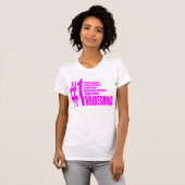Roze Moderne Bruidsmeisjes: Nummer Een Bruidsmeisj T-shirt (Voorkant volledig)