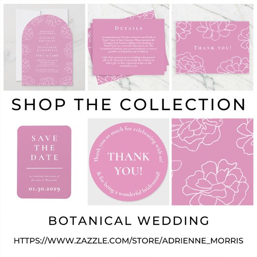 Roze moderne bruiloft gastenboek