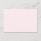 Roze moderne bruiloft wensen goed. Eenvoudige blos Informatiekaartje (Achterkant)