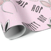 Roze moderne Bunny Ears Paasgriffie cupcakes Cadeaupapier (Rol Hoek)