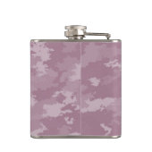 Roze moderne Camouflage monogrammekolf Heupfles (Achterkant)