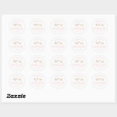 Roze, moderne champagne bachelorette, stijlvol ronde sticker (Vel)