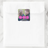 Roze moderne cirkels Foto opslaan Datum Stickers (Tas)