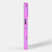 Roze Moderne Cirkels Loops iPhone / iPad case (Achterkant / Rechts)