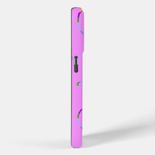 Roze Moderne Cirkels Loops iPhone / iPad case (Achterkant / Rechts)
