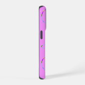 Roze moderne cirkels lussen iPhone hoesje (Rechterkant)