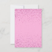 Roze moderne Confetti 5e verjaardag Kaart (Achterkant)