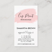 Roze Moderne Cup Instructie  Logo Visitekaartje (Voorkant)