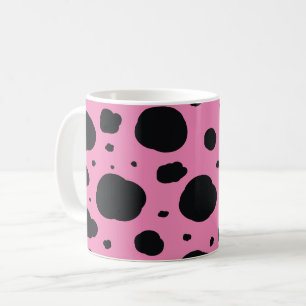 Roze Moderne Dalmatische Vlekken Dierlijk Patroon Koffiemok