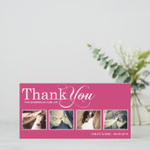 ROZE MODERNE DANK | TROUWKAART BEDANKJE BEDANKKAART (Staand voorkant)