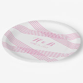 Roze moderne deco-Borden Papieren Bordje (Gekanteld)