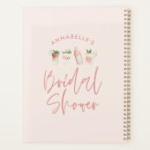 Roze, moderne drinken vrijgezellenfeest planner (Achterkant)