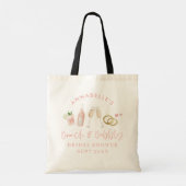 Roze, moderne drinken vrijgezellenfeest tote bag (Achterkant)