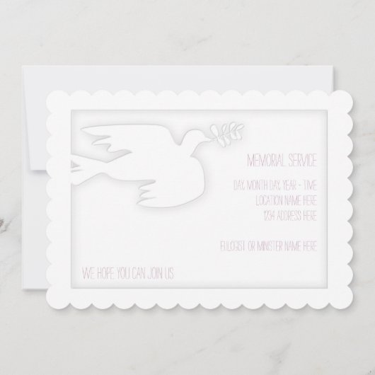 Roze Moderne Duif Baby Aangepaste viering van het  Kaart (Achterkant)