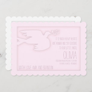 Roze Moderne Duif Baby Aangepaste viering van het  Kaart