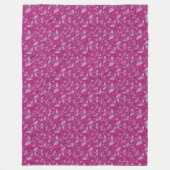 Roze moderne elegante bloemkool fleece deken (Voorkant)